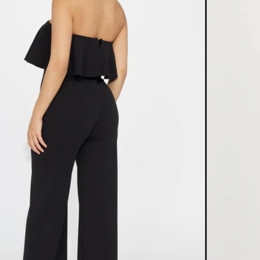 VENUS Black Strapless Jumpsuit - Picture 4 of 4